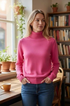 Гольф-водолазка жіноча Moni&Co 194682 L/XL Рожевий (2200005142790)