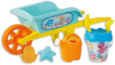 Набір ігровий Androni Тачка з відром Підводний світ 8 шт 6303-FISH (8000796333032)