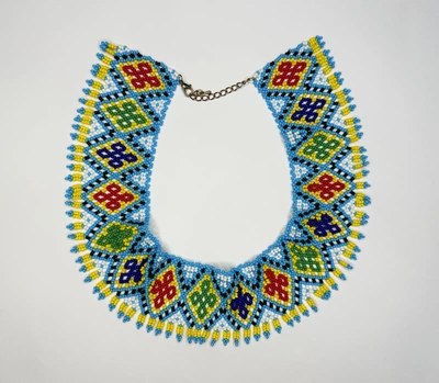 Традиційна українська силянка з бісеру HatynkaUA Necklace 42 см Різнокольоровий (SUN999_32)