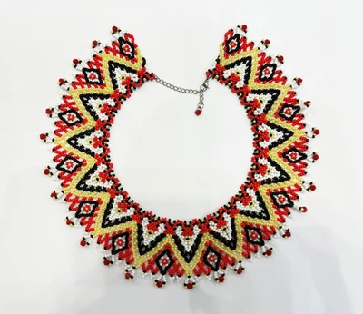 Традиционная украинская силянка из бисера HatynkaUA Necklace 34 см Разноцветный (SUN999_30)