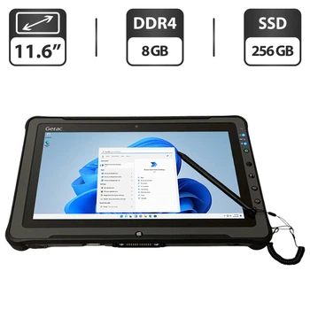 Защищенный планшет Getac F110 G3 / 11.6" (1366x768) IPS / Intel Core i7-6500U (2 (4) ядра по 2.5 - 3.1 GHz) / 8 GB DDR4 / 256 GB SSD / Intel HD Graphics 520 / WebCam / Стилус / Два АКБ б/у