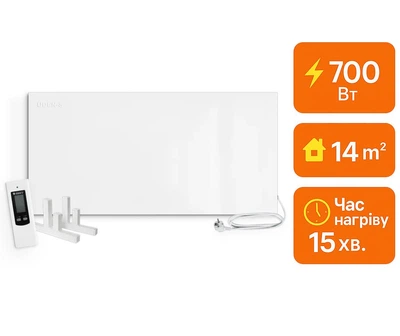 Электрический металлокерамический обогреватель UDEN-S 700 «Универсал» с ДУ и ножкой-подставкой / настенный инфракрасный экономичный