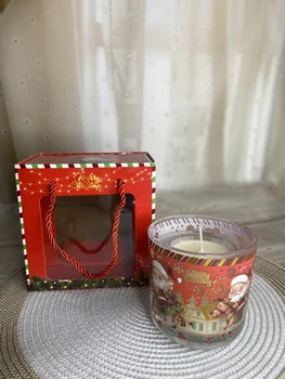 Свеча в стеклянном подсвечнике и подарочной коробке "Merry Christmas" 457 B / 3654
