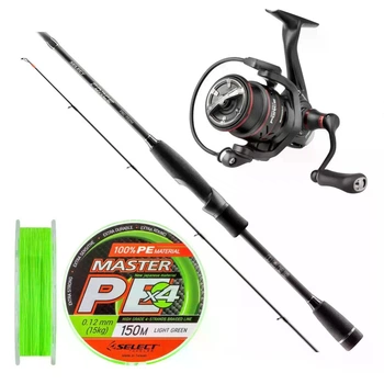 Универсальный комплект для ловли хищника Select Force Спиннинг FRC‐802ML 2.44 м 4-16 г Fast + катушка 2500S + шнур