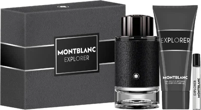 Zestaw dla mężczyzn Montblanc Explorer Woda perfumowana 100 ml + Miniaturka Woda perfumowana 7.5 ml + Żel pod prysznic 100 ml (3386460154932)