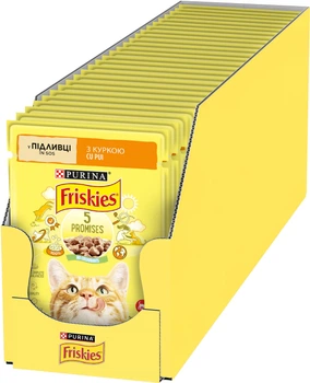 Вологий корм для кішок Purina Friskies з куркою у підливі 85 г