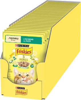 Вологий корм для кішок Purina Friskies з качкою у підливі 85 г