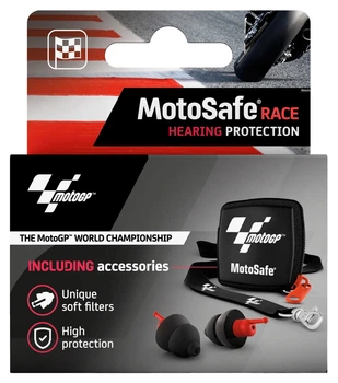 Беруши для мотоцикла Alpine MotoSafe Race MotoGP Edition — профессиональные мото-беруши от шума и двигателя, многократные, под шлем