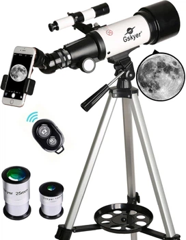 Телескоп Gskyer AZ70400 (70/400) з окулярами, лінзою Барлоу та штативом