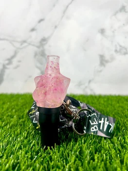 Индивидуальный мундштук "Tits Pink flowers" от Vibe Hookah для кальяна 5092687