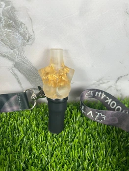 Индивидуальный мундштук "Tits Gold flowers" от Vibe Hookah для кальяна 5092558