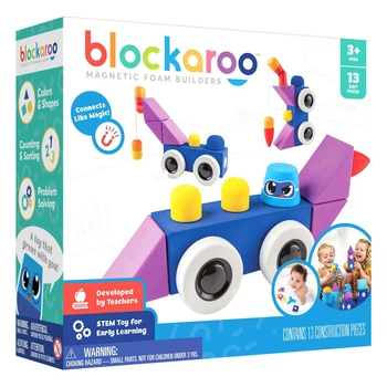 Klocki magnetyczno-piankowe Blockaroo Pojazdy 13 elementów 301004 (5425002309060)