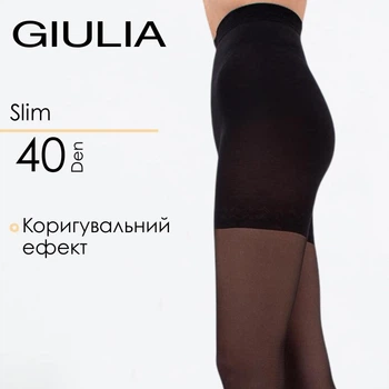 Жіночі класичні моделюючі колготки Giulia SLIM 40 (3) Black-nero, утягувальні капронки, коригувальні вироби