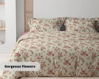 Постельное белье ТЕП GORGEOUS FLOWERS полуторное наволочки 70х70 см Бежевый (49000150215)