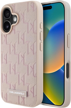 Etui Karl Lagerfeld Hot Stamp Magsafe do Apple iPhone 16 Pink (KLHMP16SPKHPORPP)