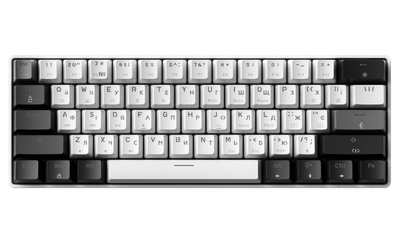 Клавиатура GamePro Genesis Infinity MK130BW Black/White – фото