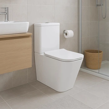 Унитаз напольный Qtap Crow Eco безободковый с сиденьем Soft-close QTCRO27W48750
