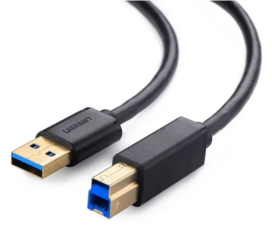 Кабель Ugreen USB 3.0 Type-A - USB Type-B для принтеров, сканеров, МФУ 1 м Black (US210)