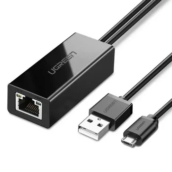 Проводной сетевой адаптер UGREEN Ethernet Adapter для TV Stick Black (CR110)