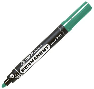 Маркер Centropen перманентний 2.5 мм Зелений (8595013615515)