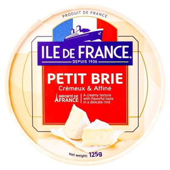 Сир з білою пліснявою Petit Brie Ile de France 125 г (14946697)