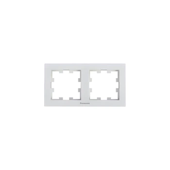 Рамка двухместная горизонтальная Karre Plus 55 ABS белая [WDTF08022WH-UA1] Panasonic