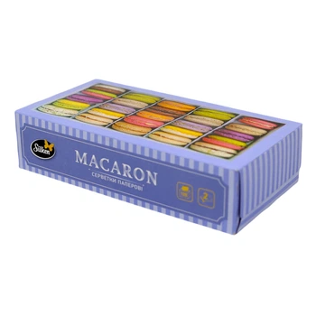 Серветки паперові в коробці Silken «Macaron», 2 шари, 100 шт.