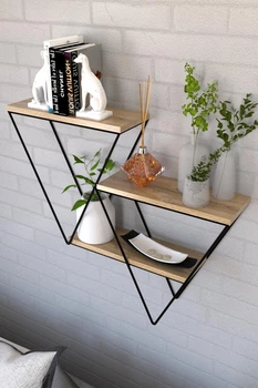 Настенная полка в стиле лофт EcoLoft Вектория DSP-1295-1 Дуб Аппалачи