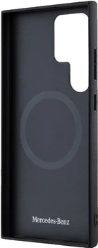 Панель Mercedes Benz Textured and Plain Leather для Samsung Galaxy S24 Plus (S926) з Magsafe Black (3666339241018)