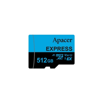 Карта пам'яті microSDXC (UHS-1 U3) Apacer Express 512Gb class 10 V30 A1 Read/Write:810/700 MB/sec (Compatible with Nintendo Switch 2) (AP512GMCEXG3X17-RA)