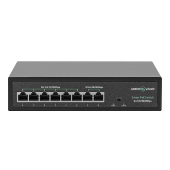 Коммутатор POE GreenVision GV-015-D-06+2P