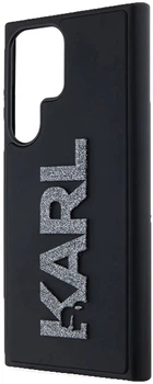 Панель Karl Lagerfeld 3D Rubber Glitter Logo для Samsung Galaxy S23 Ultra (S918) Black (3666339241957)
