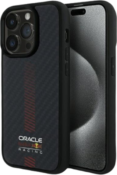 Панель Red Bull Carbon Fiber Power Bar MagSafe для Apple iPhone 15 Pro Max Black (RBHMP15X24CFGSMK)