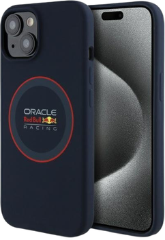 Панель Red Bull Silicone Red Ring MagSafe для Apple iPhone 14 Navy (RBHMP14S24SIILVR)