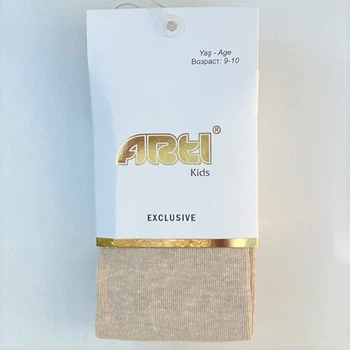 Детские хлопковые колготки ARTI Exclusive Бежевые меланж 86-92 / 1-2 года