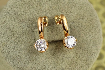 Серьги Xuping Jewelry Минимализм 1,8 см золотистые