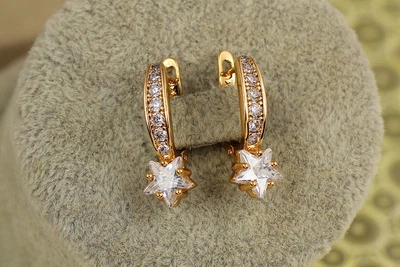 Сережки Xuping Jewelry палаюча зірка 2 см золотисті
