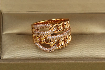 Кольцо Xuping Jewelry Сеньора р 16 золотистое