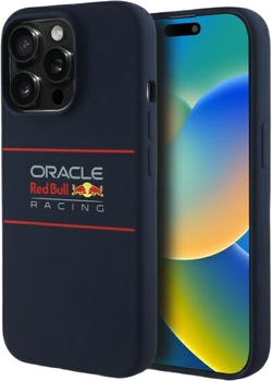 Панель Red Bull Silicone Horizontal Logo MagSafe для Apple iPhone 15 Pro Navy (RBHMP15L24SIHSRV)