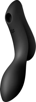 Вакуумный клиторальный стимулятор и массажер для точки G Satisfyer Curvy Trinity 2 16.8х3.8 см черный (4061504036519)