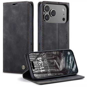 Чехол книжка Caseme с магнитом для iPhone 17 Pro черный бумажник