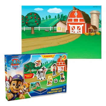 Магнітна гра з планшеткою "Paw Patrol. Пригоди на фермі" 200639 DoDo, 26 магнітних фігурки, фон для гри, в коробці