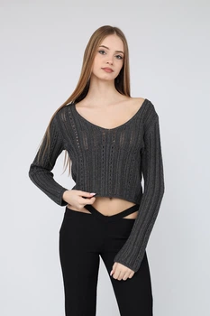 Джемпер женский L/XL цвет темно-серый YUKI ЦБ-00287461