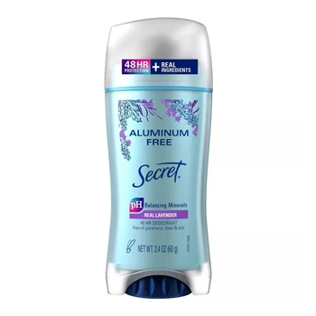 Антиперспірант Дезодорант твердий стик Secret Aluminum Free Lavender для захисту від запаху на 48 годин без алюмінію 68г
