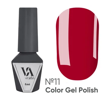 Гель-лак Valeri Color №11 червоний з малиновим підтоном, 6 мл