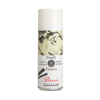 Лак аэрозоль фиксатив Sennelier "Delacroix" для графики, 400 ml