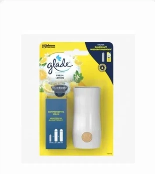 Освежитель воздуха мини-спрей Glade Fresh Lemon стартовый набор, 10 мл