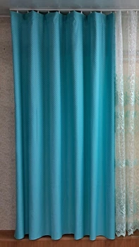 Штора жаккардовая 150х270 см Бирюзовый