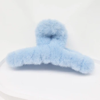 Крабик-зажим пушистый для волосся WNdip Blue (WI3261)