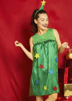 Костюм новогодний женский Елка маскарадный рождественский костюм Lidl Christmas L (50-52) зеленый (13501)